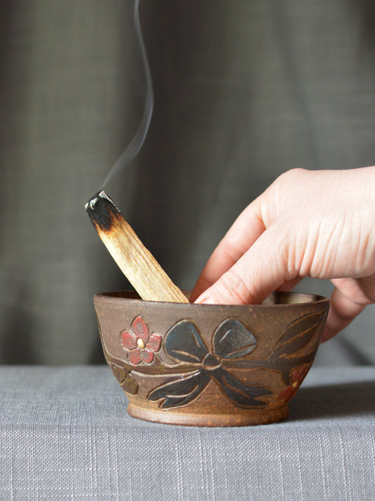 Blue Ribbon Smudge Bowl