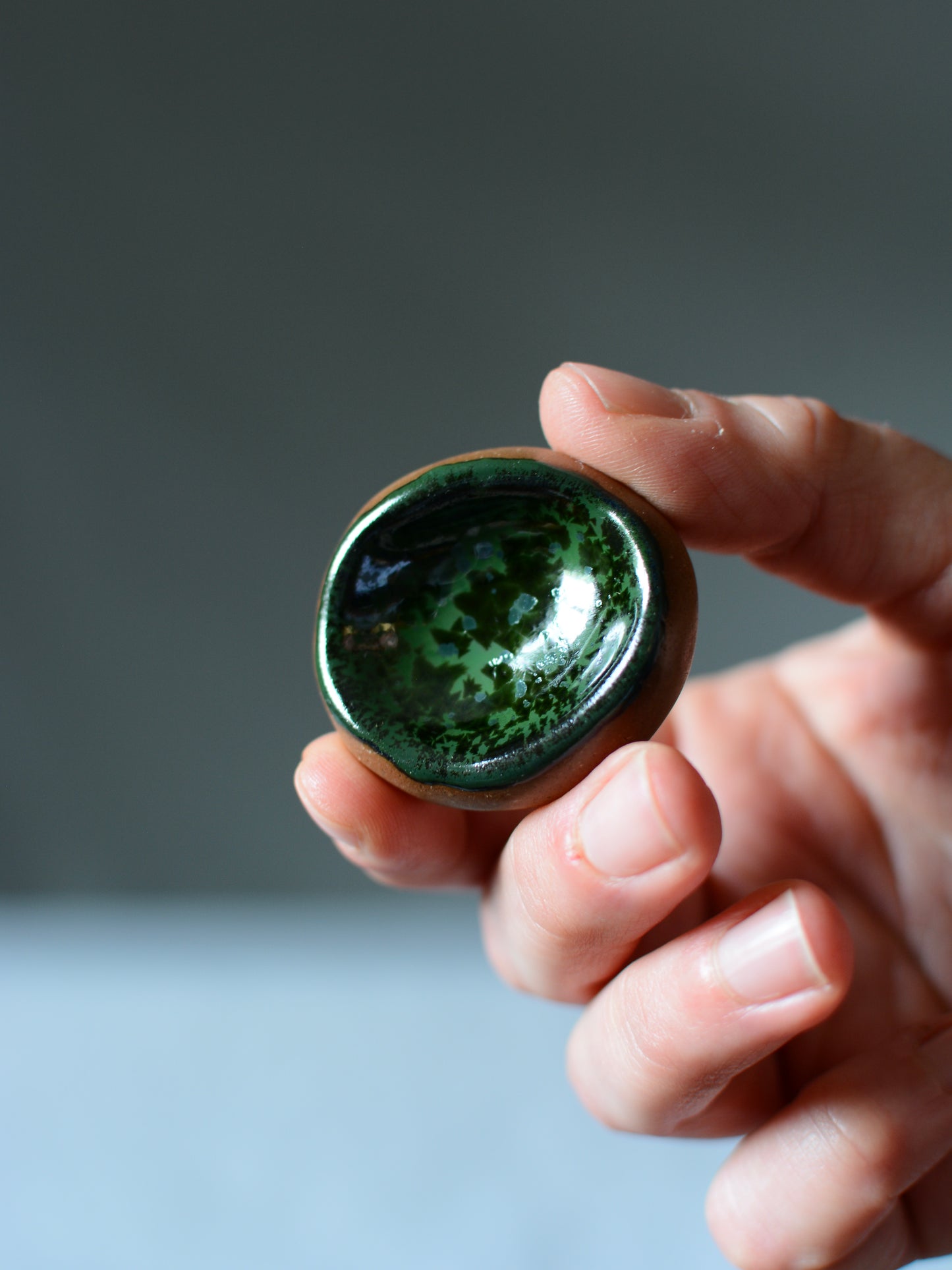 Dark Green Peace Pebbles
