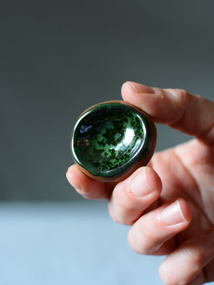 Dark Green Peace Pebbles