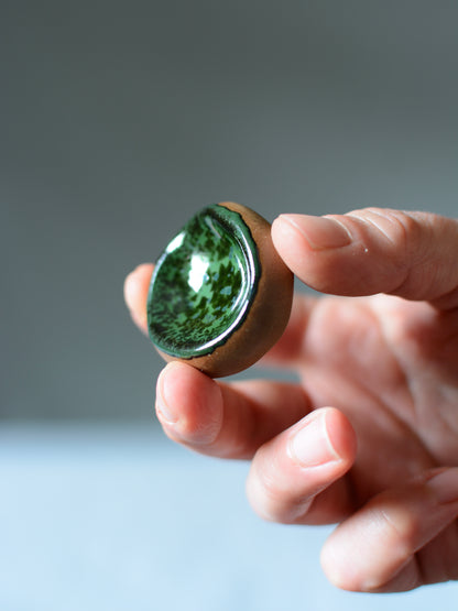 Dark Green Peace Pebbles