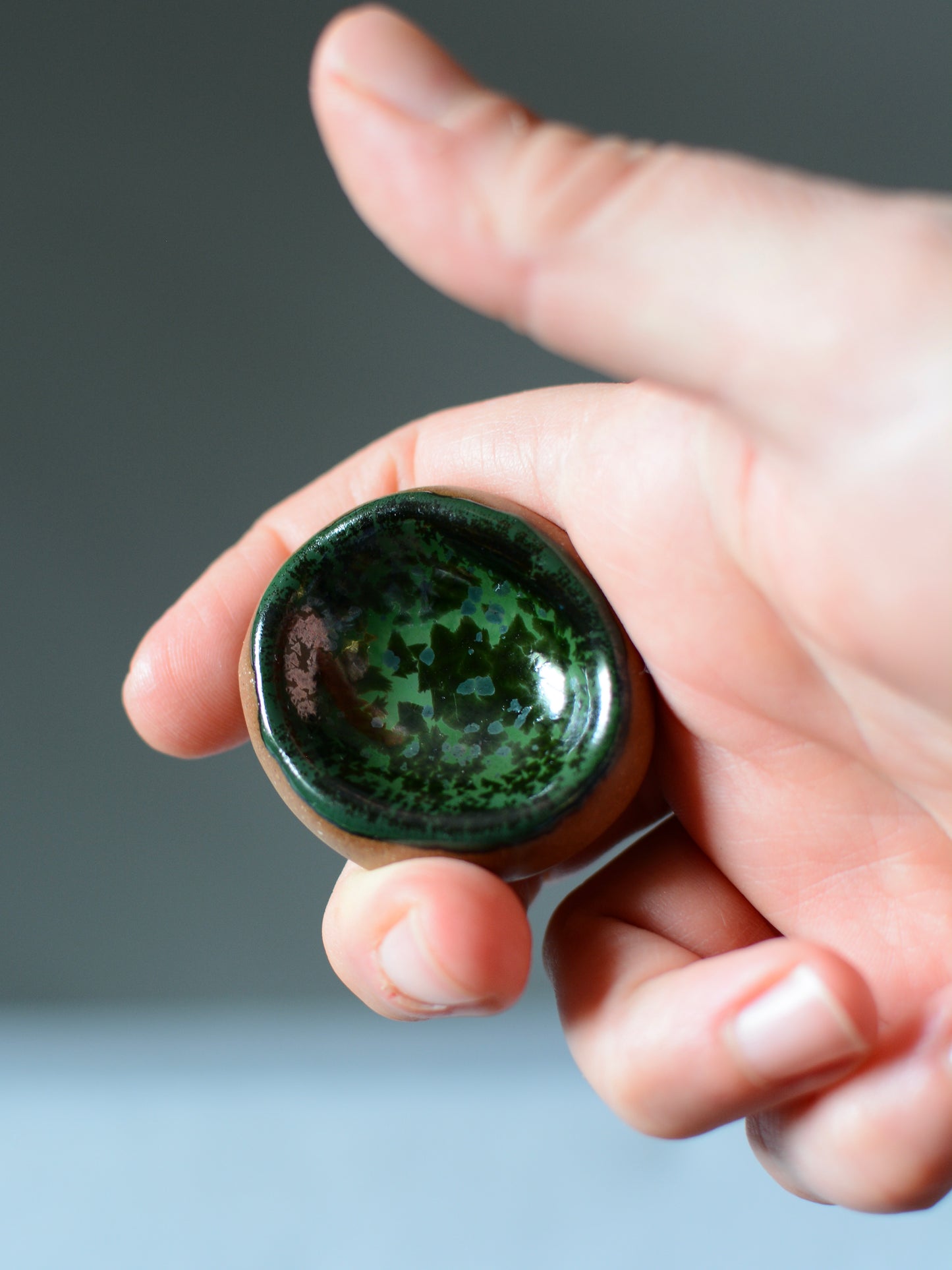 Dark Green Peace Pebbles
